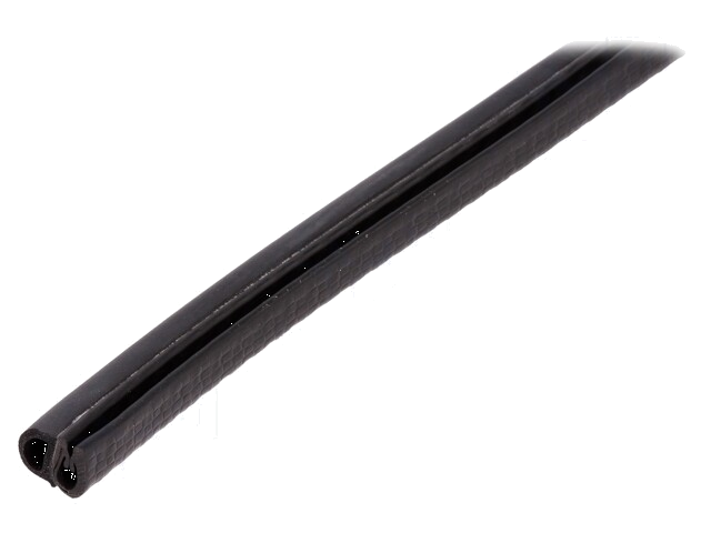 Randbescherming; EPDM,PVC; L: 5m; zwart; H: 9,5mm; W: 6,5mm; -40÷90°C Randbescherming; EPDM,PVC; L: 5m; zwart; H: 9,5mm; W: 6,5mm; -40÷90°C